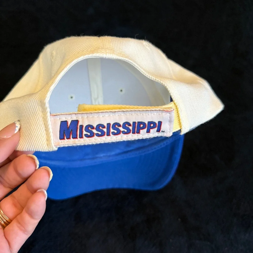 Vintage Ole Miss Rebels Hat Captivating Headgear Snapback Blue Cream Colonel Reb